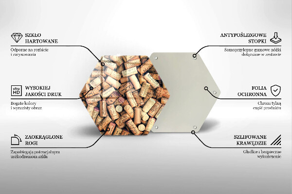Glas Herdabdeckplatte Weinkorken nahtloses Muster