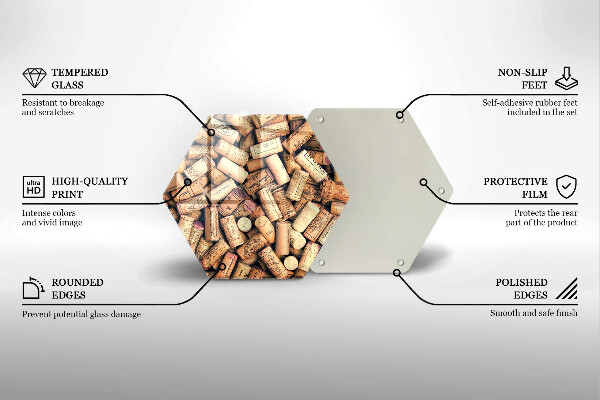 Glas Herdabdeckplatte Weinkorken nahtloses Muster