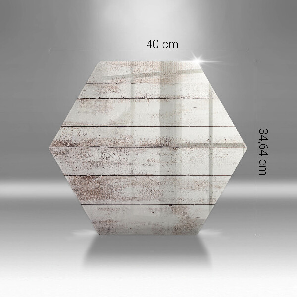 Glas Herdabdeckplatte Alte Holzbretter