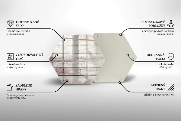 Glas Herdabdeckplatte Alte Holzbretter