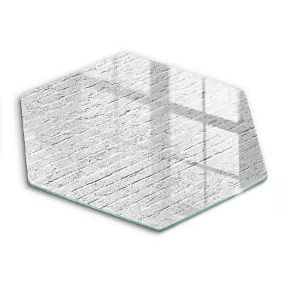 Glas Herdabdeckplatte Backsteinmauer