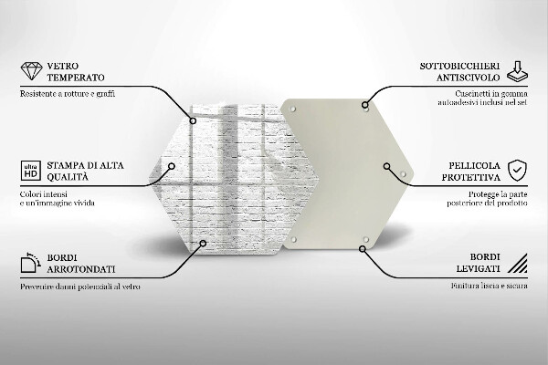 Glas Herdabdeckplatte Backsteinmauer