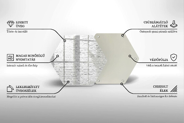 Glas Herdabdeckplatte Backsteinmauer