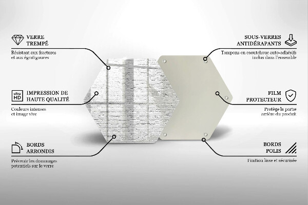 Glas Herdabdeckplatte Backsteinmauer