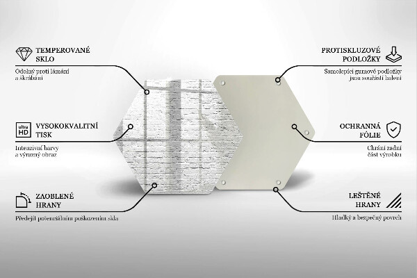 Glas Herdabdeckplatte Backsteinmauer
