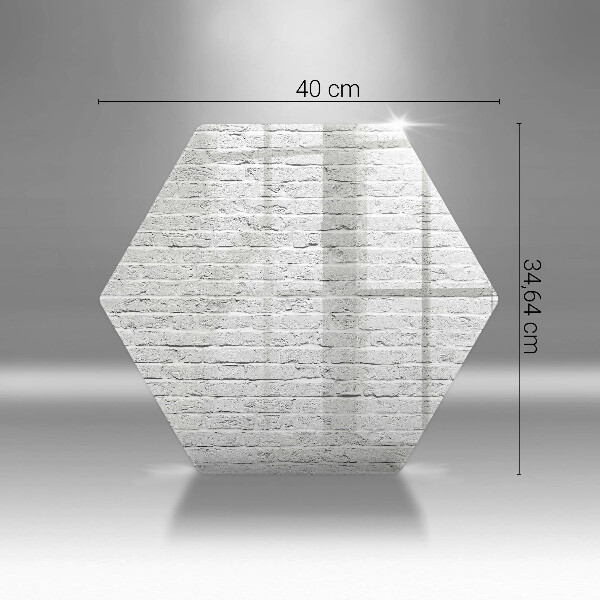 Glas Herdabdeckplatte Backsteinmauer