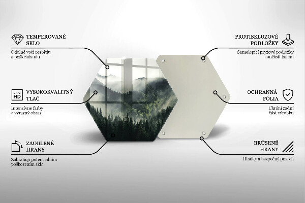 Glas Herdabdeckplatte Wald- und Nebellandschaft