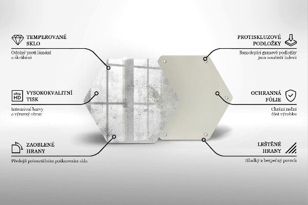 Glas Herdabdeckplatte Betonstruktur