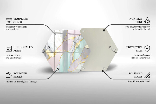 Glas Herdabdeckplatte Pastellmarmor