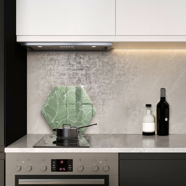 Glas Herdabdeckplatte Lineare Blätter