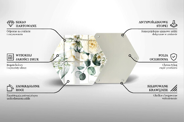 Glas Herdabdeckplatte Aquarellblumen
