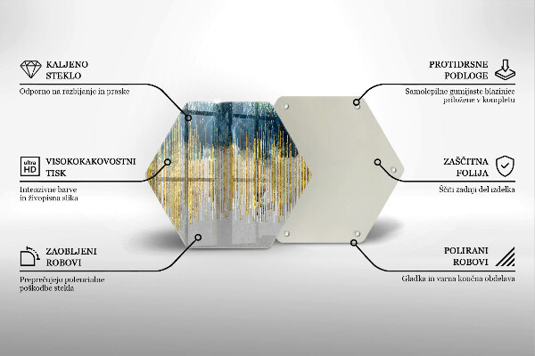 Glas Herdabdeckplatte Designer-Abstraktion