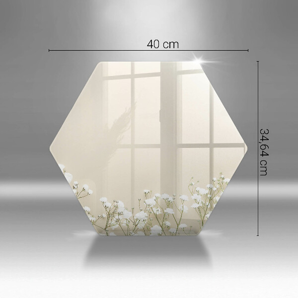 Glas Herdabdeckplatte Gips-Boho-Blumen