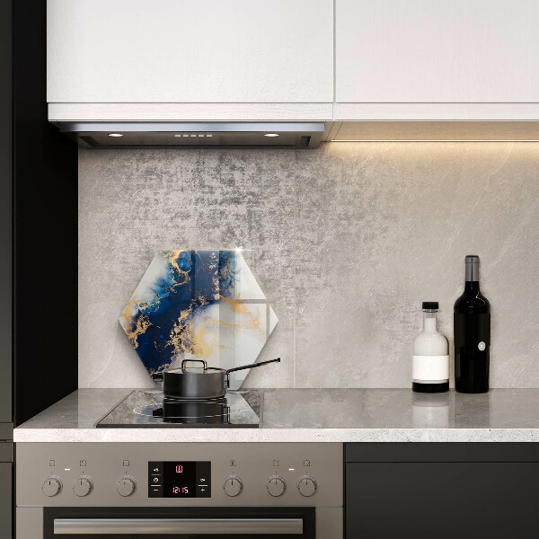 Glas Herdabdeckplatte Abstraktion mit Blau