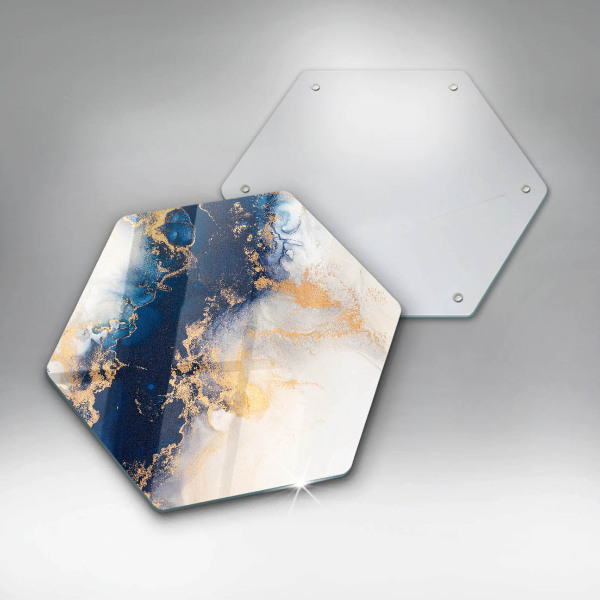 Glas Herdabdeckplatte Abstraktion mit Blau