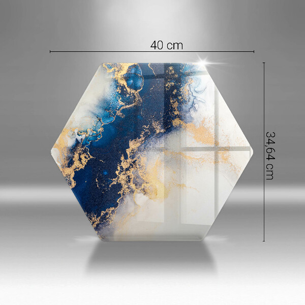 Glas Herdabdeckplatte Abstraktion mit Blau