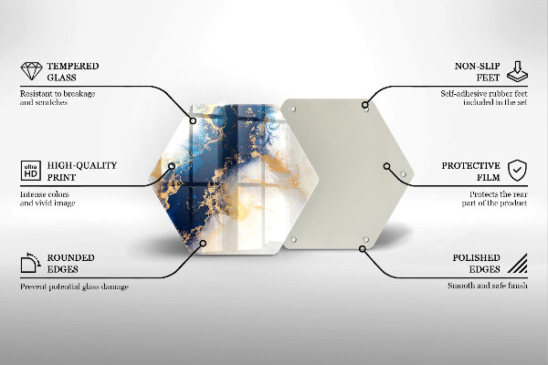 Glas Herdabdeckplatte Abstraktion mit Blau