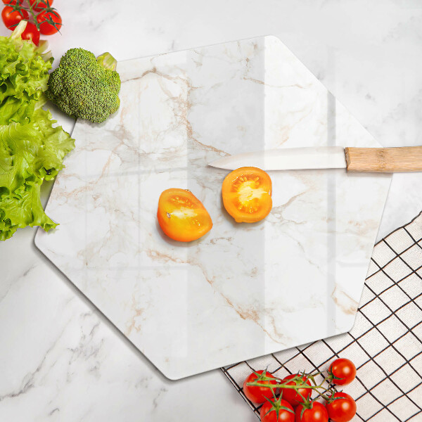 Glas Herdabdeckplatte Eleganter Marmorstein