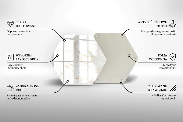 Glas Herdabdeckplatte Eleganter Marmorstein