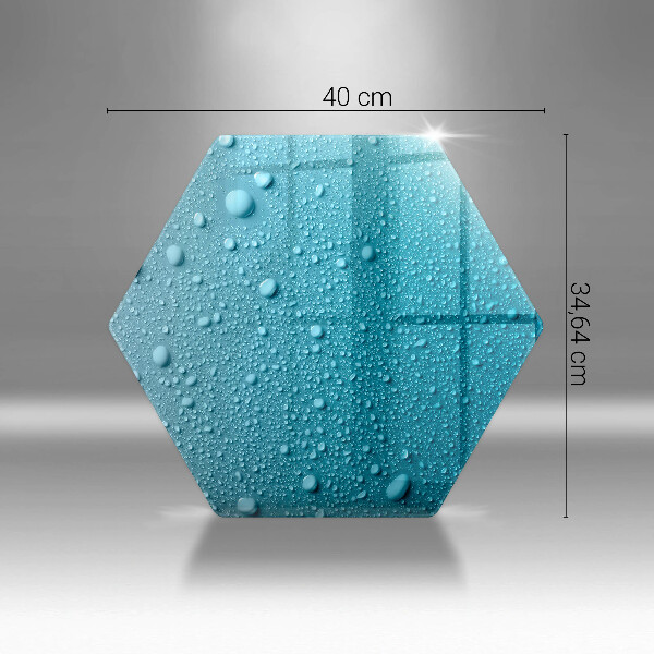 Glas Herdabdeckplatte Wassertropfen