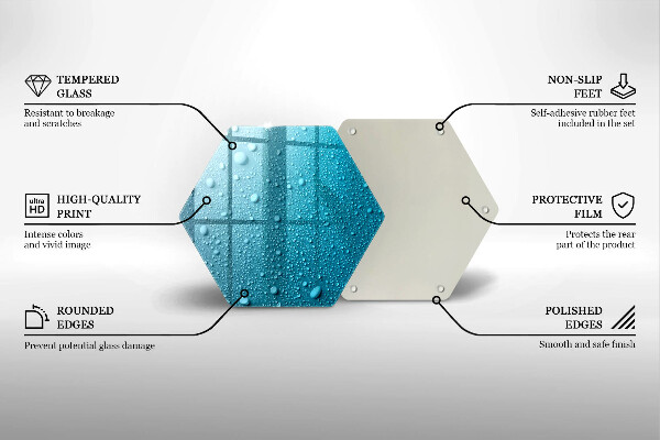 Glas Herdabdeckplatte Wassertropfen