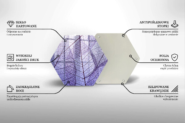Glas Herdabdeckplatte Blätter mit Adern