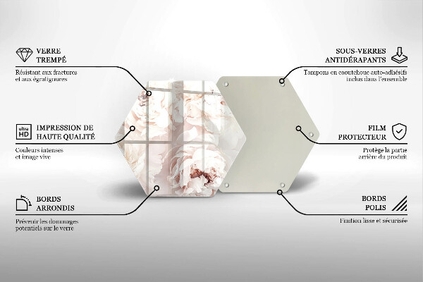 Glas Ceranfeldabdeckung Pastellfarbene Pfingstrosen