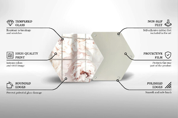 Glas Ceranfeldabdeckung Pastellfarbene Pfingstrosen