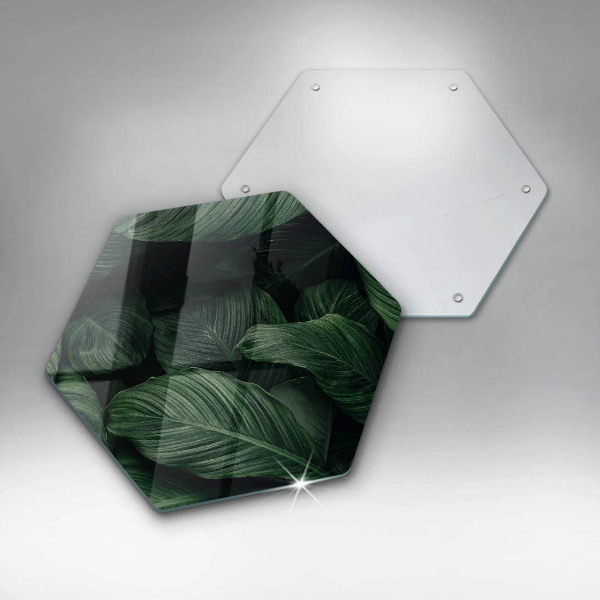 Glas Ceranfeldabdeckung Dunkle Blätter