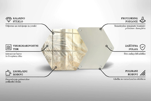 Glas Ceranfeldabdeckung Palmblätter und Sand
