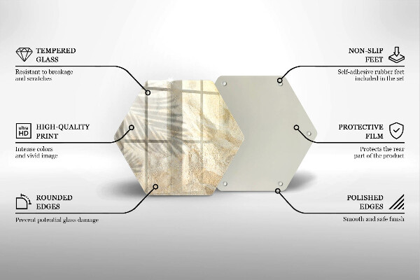 Glas Ceranfeldabdeckung Palmblätter und Sand