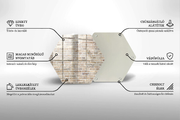 Glas Ceranfeldabdeckung Helle Backsteinmauer