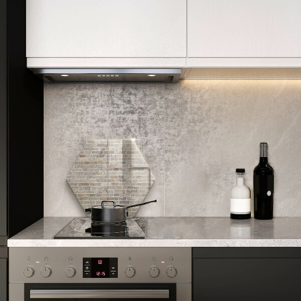 Glas Ceranfeldabdeckung Helle Backsteinmauer