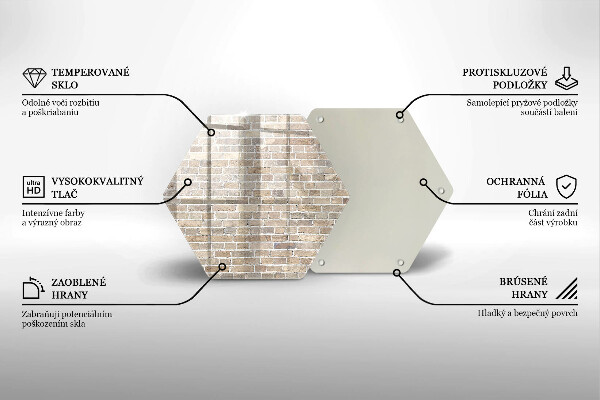 Glas Ceranfeldabdeckung Helle Backsteinmauer