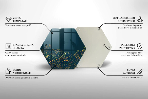 Glas Ceranfeldabdeckung Abstrakte Berge