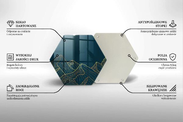 Glas Ceranfeldabdeckung Abstrakte Berge