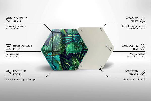 Glas Ceranfeldabdeckung Illustration der Dschungelblätter