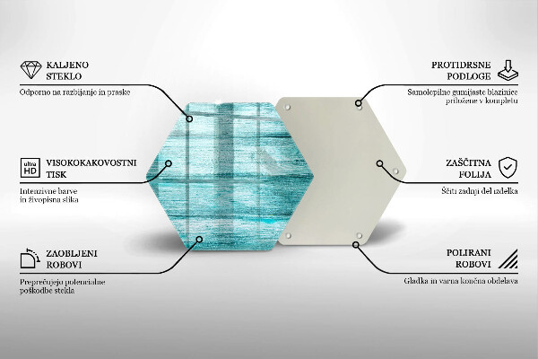 Glas Ceranfeldabdeckung Vintage Holzbretter