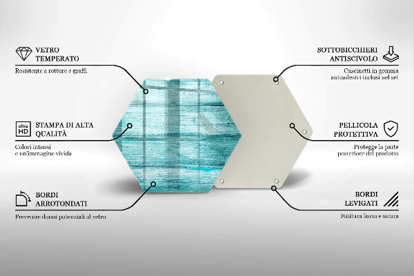 Glas Ceranfeldabdeckung Vintage Holzbretter