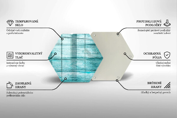 Glas Ceranfeldabdeckung Vintage Holzbretter