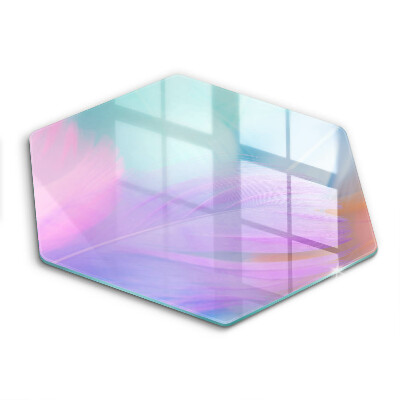 Glas Ceranfeldabdeckung Pastellfedern