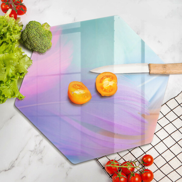 Glas Ceranfeldabdeckung Pastellfedern