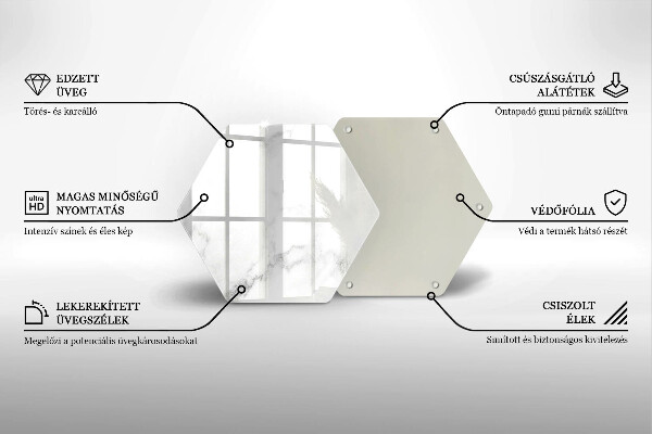 Glas Ceranfeldabdeckung Moderner Marmor