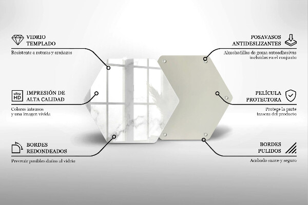 Glas Ceranfeldabdeckung Moderner Marmor