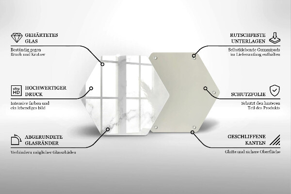 Glas Ceranfeldabdeckung Moderner Marmor