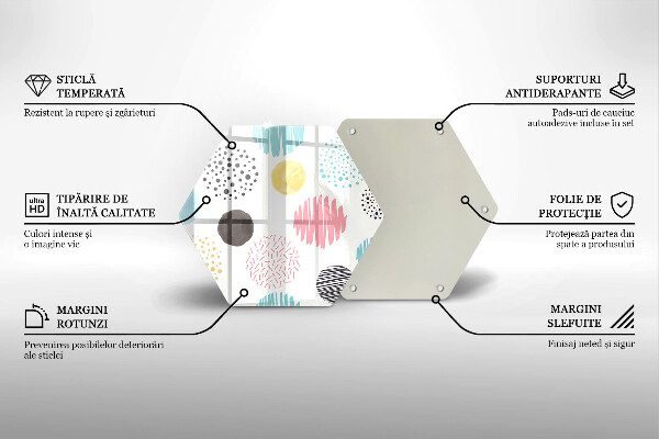 Glas Ceranfeldabdeckung Bemalte Formen