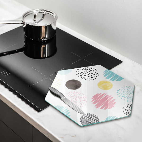 Glas Ceranfeldabdeckung Bemalte Formen