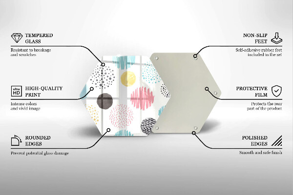 Glas Ceranfeldabdeckung Bemalte Formen
