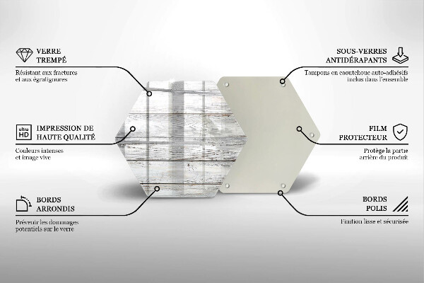 Glas Ceranfeldabdeckung Helle Holzbretter