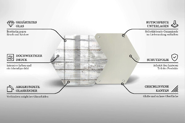 Glas Ceranfeldabdeckung Helle Holzbretter